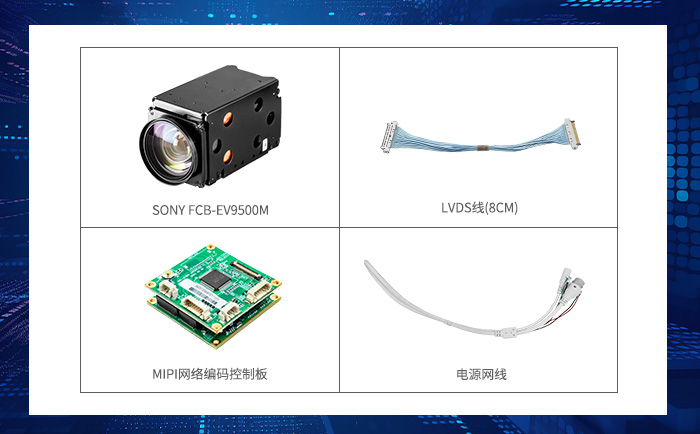 FCB-EV9500M與MIPI網絡控制板連接材料